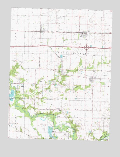 Mechanicsburg, IL USGS Topographic Map