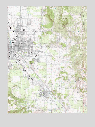 Medford East, OR USGS Topographic Map