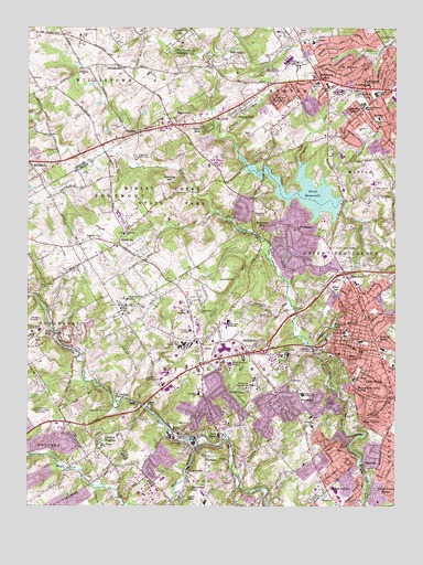 Media, PA USGS Topographic Map
