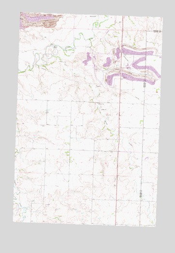 Medicine Butte NE, ND USGS Topographic Map