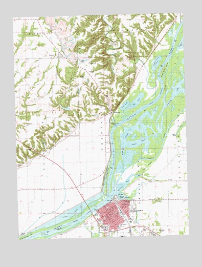 Beardstown, IL USGS Topographic Map