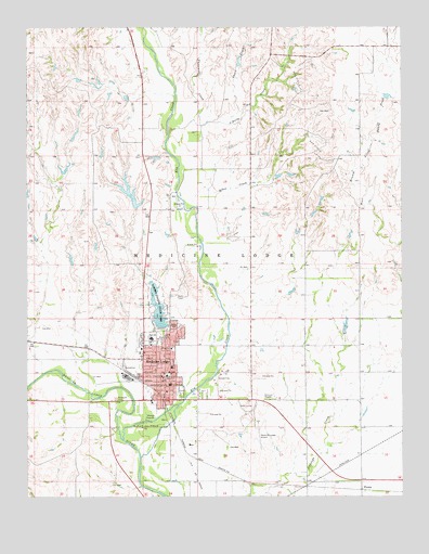 Medicine Lodge, KS USGS Topographic Map