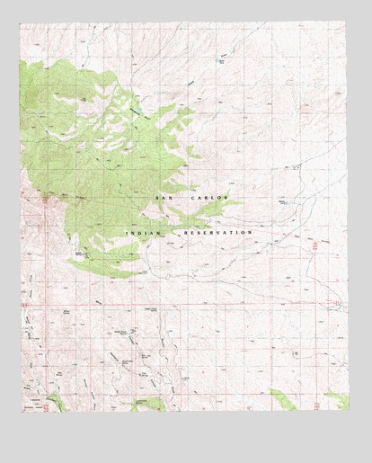 Beargrass Basin, AZ USGS Topographic Map