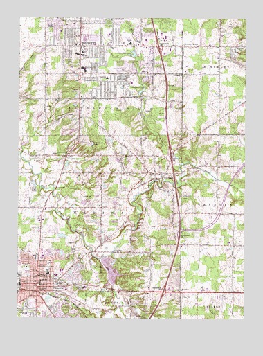 Medina, OH USGS Topographic Map