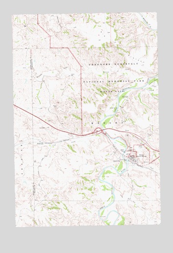 Medora, ND USGS Topographic Map