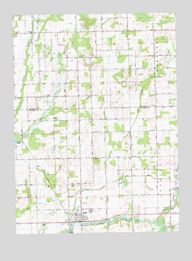 Mendon, MI USGS Topographic Map