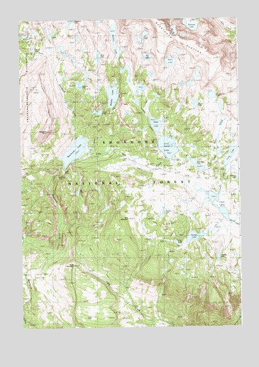 Beartooth Butte, WY USGS Topographic Map