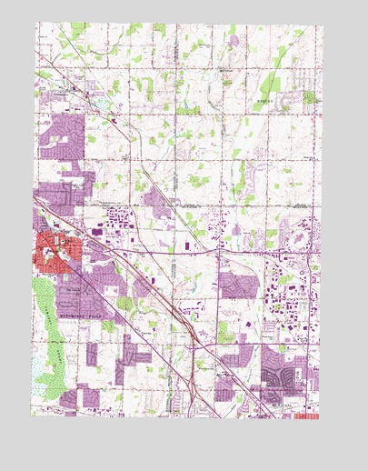Menomonee Falls, WI USGS Topographic Map