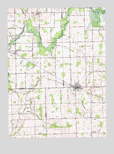 Mentone, IN USGS Topographic Map