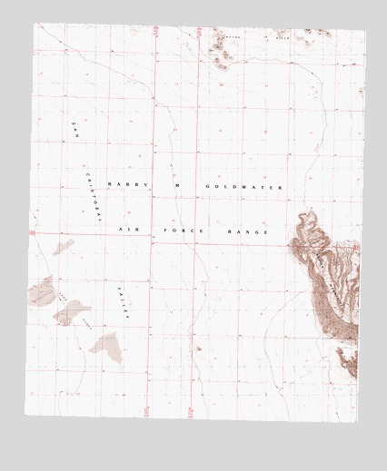 Aguila Mountains NW, AZ USGS Topographic Map