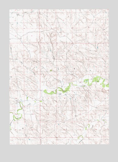 Mercer Draw, WY USGS Topographic Map