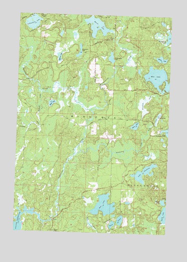 Mercer Lake, WI USGS Topographic Map