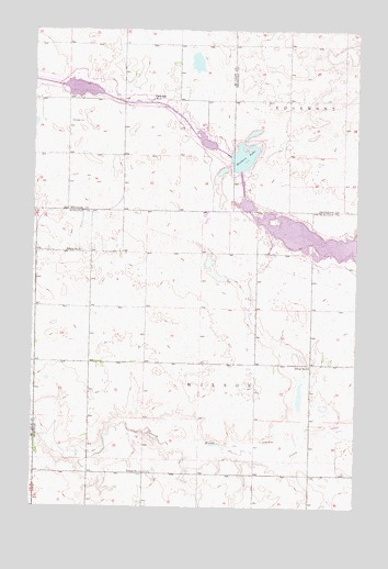 Mercer SW, ND USGS Topographic Map