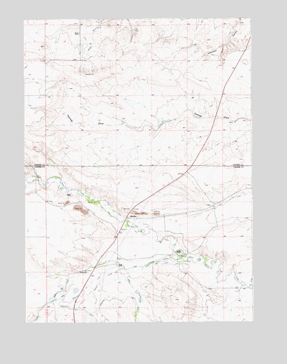Meriden, WY USGS Topographic Map