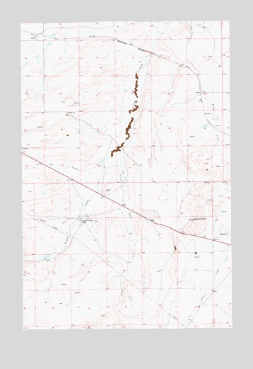 Merino, MT USGS Topographic Map