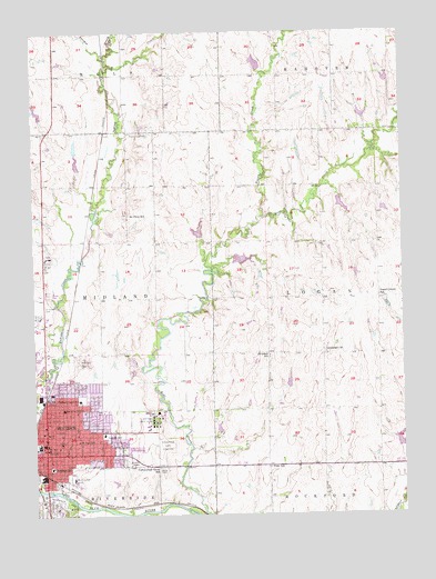 Beatrice East, NE USGS Topographic Map