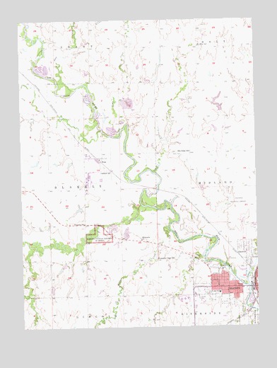 Beatrice West, NE USGS Topographic Map