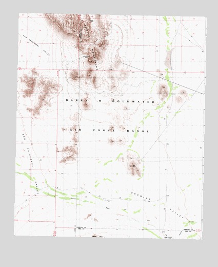 Aguila Mountains SE, AZ USGS Topographic Map