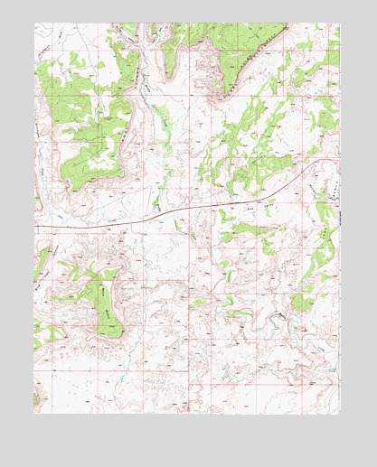 Mesa Butte, UT USGS Topographic Map