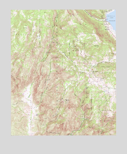 Mesa Grande, CA USGS Topographic Map