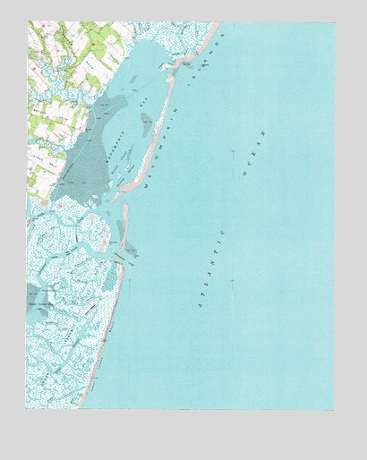 Metompkin Inlet, VA USGS Topographic Map