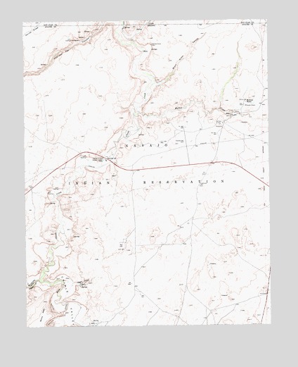 Mexican Water, AZ USGS Topographic Map