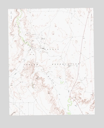 Mexican Water SW, AZ USGS Topographic Map