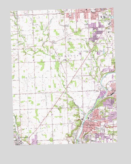 Miamisburg, OH USGS Topographic Map