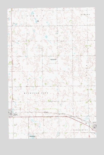 Michigan East, ND USGS Topographic Map