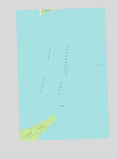 Michigan Island, WI USGS Topographic Map