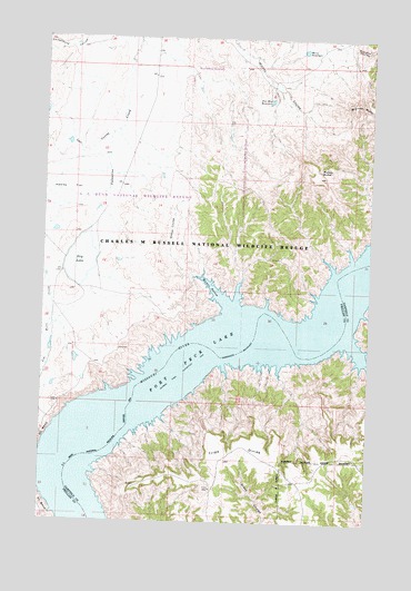 Mickey Butte, MT USGS Topographic Map