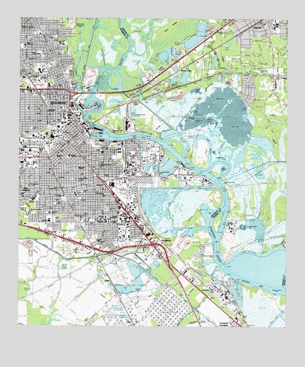Beaumont East, TX USGS Topographic Map