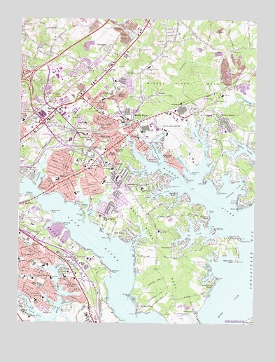 Middle River, MD USGS Topographic Map