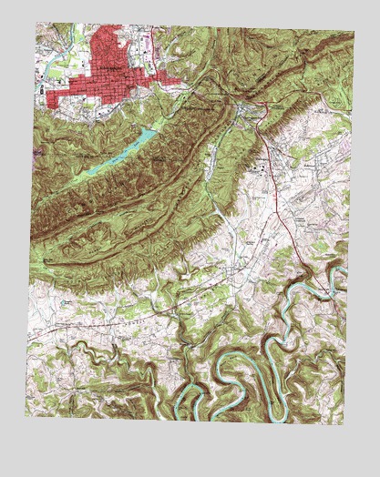 Middlesboro South, KY USGS Topographic Map