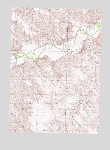 Midland SE, SD USGS Topographic Map