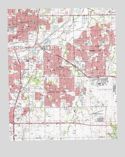 Midwest City, OK USGS Topographic Map