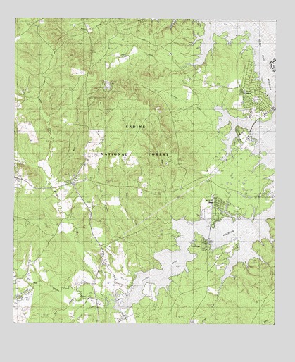 Milam, TX USGS Topographic Map