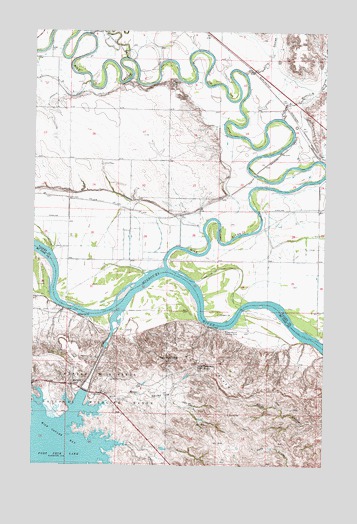 Milk River Hills, MT USGS Topographic Map