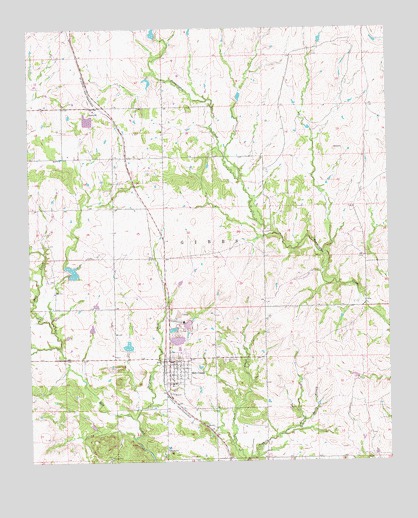 Mill Creek, OK USGS Topographic Map