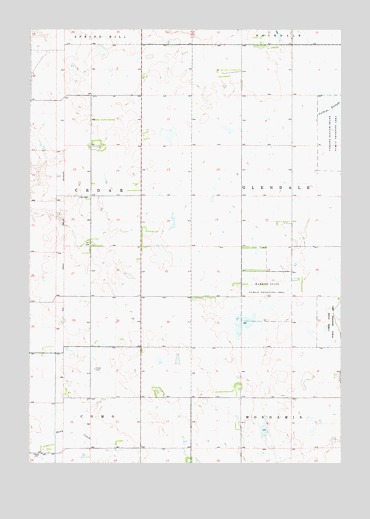 Miller Dale Colony SW, SD USGS Topographic Map