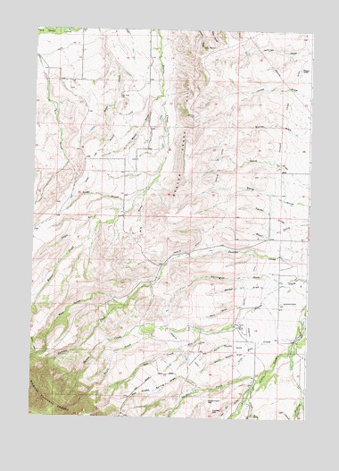 Beaver Creek Hills, WY USGS Topographic Map