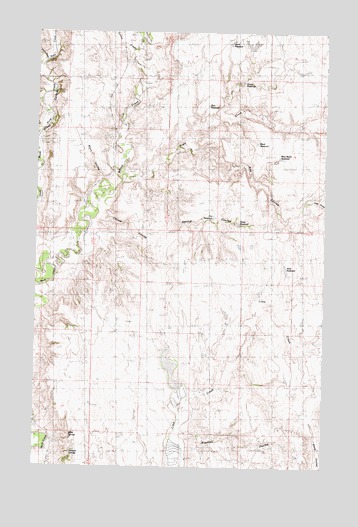 Miller Springs, MT USGS Topographic Map