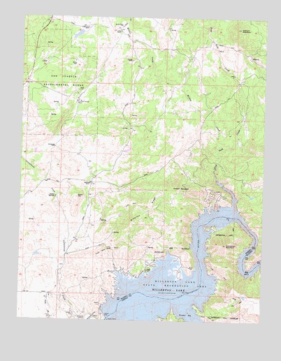 Millerton Lake West, CA USGS Topographic Map