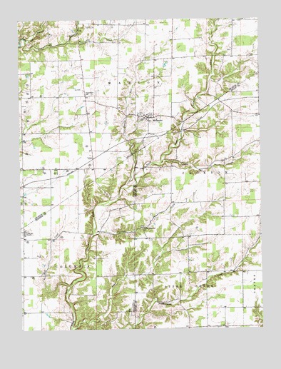 Millhousen, IN USGS Topographic Map