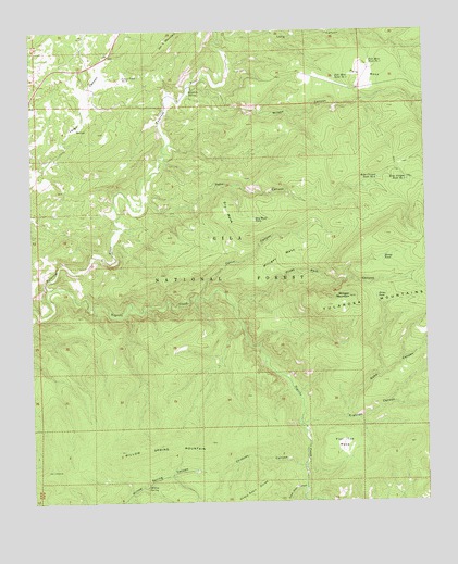 Milligan Mountain, NM USGS Topographic Map