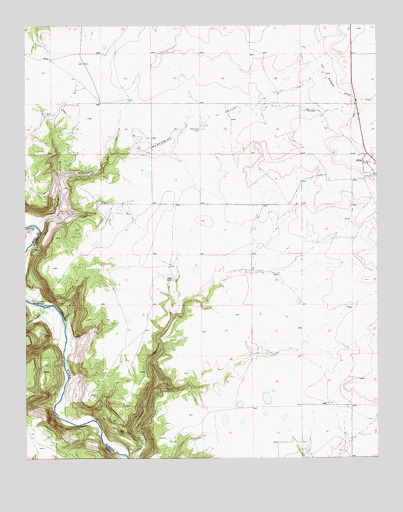 Mills West, NM USGS Topographic Map