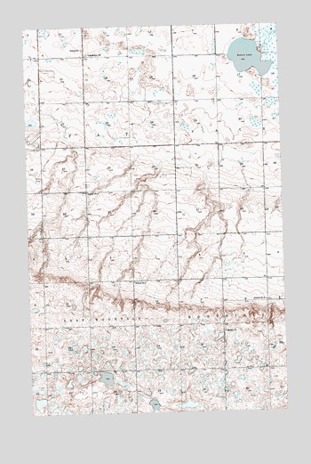 Beaver Lake, ND USGS Topographic Map