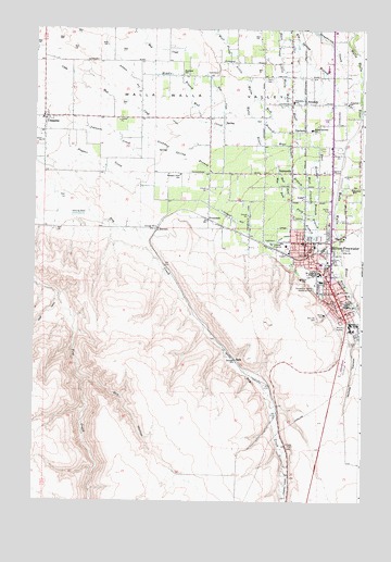 Milton-Freewater, OR USGS Topographic Map