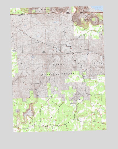 Beaver Mountain, CA USGS Topographic Map