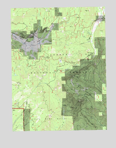 Mineral, CA USGS Topographic Map